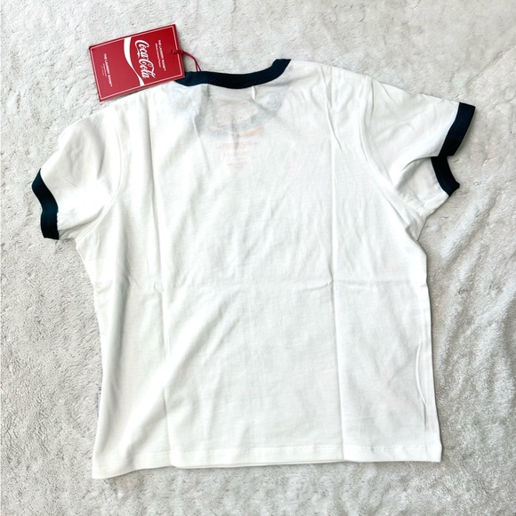 NWT- The Laundry Room x Coca Cola Revolve Thirsty Partner Graphic Ringer Tee - Picture 3 of 11